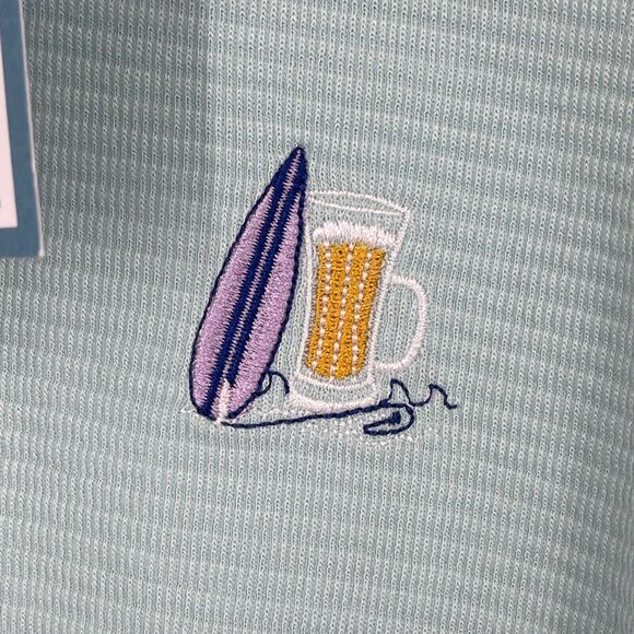 Boca Islandwear Polo Shirt Mens XXL Modal Blend Surfboard Drink Embroidery - Picture 4 of 10